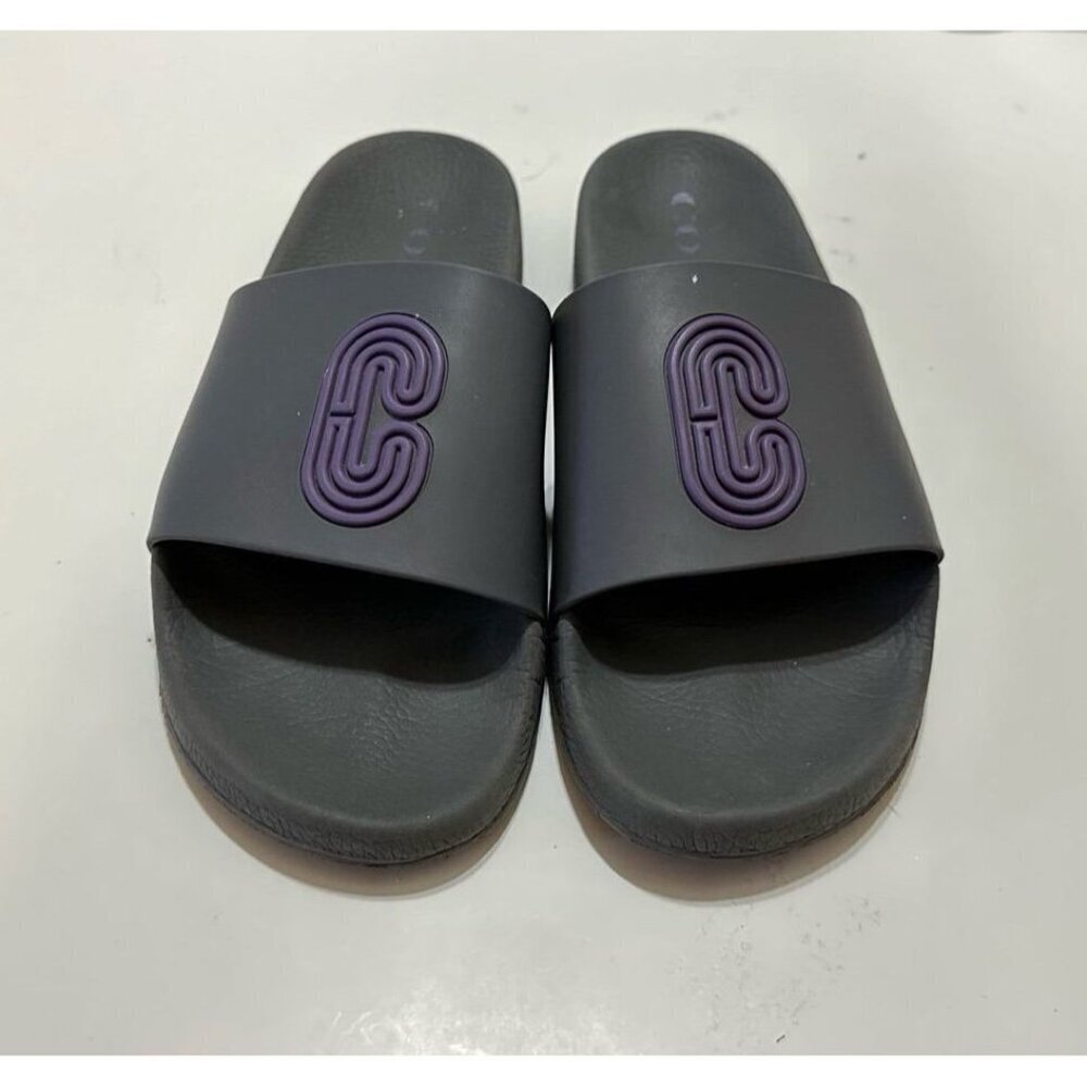Coach Patch Logo Grey Slide Sandal Men's Size 9.0 - Picture 1 of 10